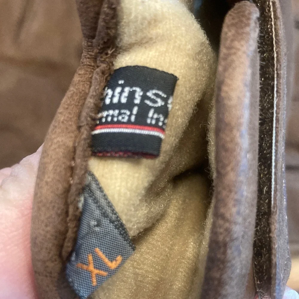 Brown Leather with Thinsulate Gloves